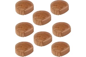 POMOLINE 8 Un. TOPE Puerta madera roble natural 45x42x16MM con Adhesivo para suelo