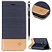 Produktbild WIWJ Schutzhülle für Sony Xperia XZ2 Compact Handyhülle Leather Case für Sony Xperia XZ2 Compact Hülle Lederhülle Flip Wallet Cover [Canvas-Serie Stand holster]Bookstyle Multi-Function Protektiv Kunstleder Stoßfest Bumper mit Kartenhalter Klappständer Magnetic Case Hülle für Sony Xperia XZ2 Compact/Sony Xperia XZ2 Mini+1x Touch Stylus Pen-Dunkelblau
