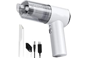 SOVTAY Itutn Wireless Handheld Car Vacuum Cleaner, Itutn Car Vacuum, Zetba Car Vacuum, Bee Flower Vacuum, Super Suction Portable Mini Vacuum for Car (White)