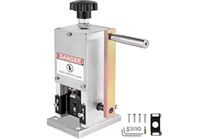 Happybuy Machine à Dénuder Manuelle avec Poignée, Pince à Dénuder Automatique pour Connecter à la Perceuse Electrique, Recycler les Fils de Cuivre, Machine de Dépouillement pour Câbles de 1,5-25mm