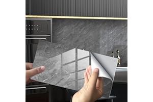 HORIWE Marble Tile Stickers for Kitchen Bathroom Backsplash PVC Waterproof Oil Proof DIY Self Adhesive New Wall Stickers Home Decor