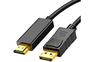 Sfunpu 4K DisplayPort to HDMI 1.8M Cable, Gold-Plated DisplayPort (DP) to HDMI Cable Compatible for Lenovo, Dell, HP, Asus and other brand (1.8M*1)