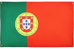 AZ FLAG Bandera Portugal 150x90 cm con 4 ojales, bandera portuguesa para balcón o pared