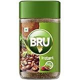 Bru Instant with Freshly Roasted Coffee Beans | Authentic Taste of Coffee from South Indian Plantations | 100% Coffee, 50g Ja