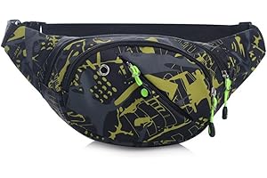 ESTWELL Riñonera Deportiva, Impermeable Viaje Cinturón de Dinero Moda Senderismo Ciclismo Running Riñoneras para Mujer Hombre