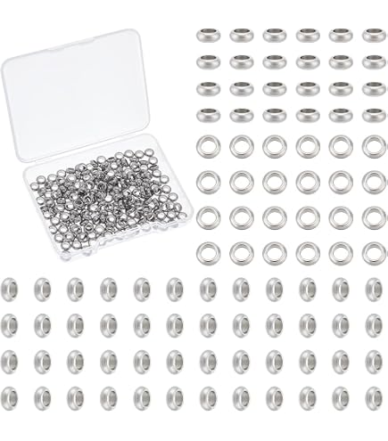 800 Cuentas Redondas De Acero Inoxidable 4mm - Perlas Espaciadoras Para Hacer Joyería