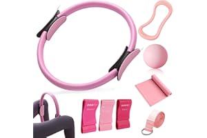 DELAIHUIL Pilates Set Für Zuhause Pilates Essential Kit Für Frauen 8 Pcs Pilates Ring Und Ball Zubehör Set Workout Equipment Home Gym Für Beine Arme Und Oberschenkel Gewichtsverlust