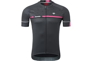 Santic Maillot Ciclista Hombre Top Ciclismo Bicicleta Bici Transpirable Secado Rápido Reflectante Jersey Ciclista Yorkson