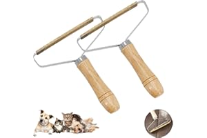 VINPAM-2 Pieces Carpet Scraper,Portable Lint Remover,fluff Removal Carpet Spatula,Clothes Hair Remover, Pet fur Professional Lint Roller Cleaning Tool for Coat, Fabric, Remove Pet Fur