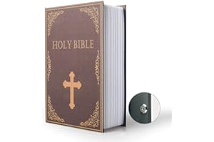 PACOLO Ablagebuch Safe Aufbewahrungsbox Wörterbuch Mit Sicherheit Zahlenschloss/Schlüssel Umleitungsbuch Versteckter Safe (Schlüssel, Bible)