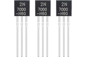 ALLECIN 2N7000 Mosfet Transistors TO-92 N-Channel Feld Effect Transistor 200mA 60V (Pack of 100pcs)