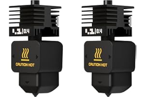 KOYOFEI 2 sztuki H2D Hotend Kit, 3D Printer Head Hot End Heating Block Kit with 0,4 mm Hardened Steel Nozzle and Silicone Socks for Bambu Lab H2D, A1/A1 Mini