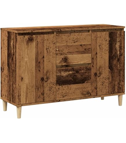 vidaXL Credenza Rovere Fumo 60x36x110 cm in Legno Multistrato