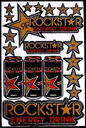 Motocross stickers 7BCGOLD boys Rockstar bmx bike Scooter Moped army Decal Stickers