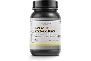 Whey Protein in Polvere Healthy Fusion | Proteina Premium 100% Pura + BCAAS + Aminoacidos | Alto Contenuto Proteico | Maggiore Crescita Muscolare, Recupero e Benessere Generale | Gusto Caramello 1kg