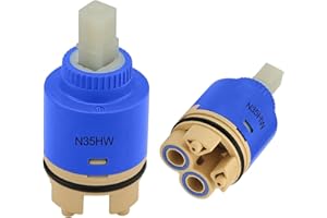 RXXR 35mm Tap Cartridge Certification Ceramic Faucet Replacement Cartridge Mix Tap Inner Cartridge for Single Lever Tap, Monobloc Bathroom or Kitchen Mixer Taps