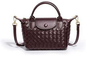 Waiyqju Mini Small Size Braided Luxury Leather Women's top Handle Handbag Fashion Travel Daily Satchel