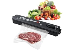 Mineup Máquina Selladora al Vacío Automático, 3 modos Selladora Automática de Alimentos, Máquina de Envasado de Sellador de Película al Vacío Incluyendo 10 Bolsas de Almacenamiento al Vacío