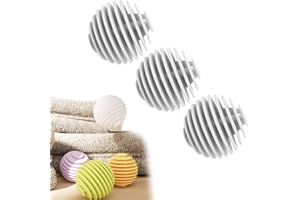 Bmeigo 3PCS Tumble Dryer Balls, Reusable Laundry Ball for Washing Machine Rubber Non-melt Soft Energy Saving Clothes Washing Balls for Home Dormitory(White)