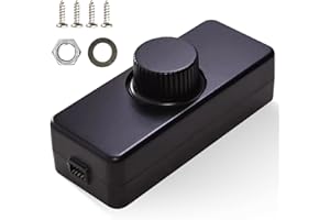 Nizirioo Regulador para lámparas LED: regulador LED con cable, 220-240 V AC/50 Hz, 3-100 W para lámparas LED, regulador de intensidad LED silencioso para lámparas halógenas y bombillas