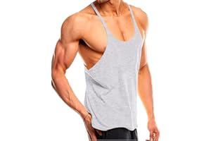 MUSCLE ALIVE Homme Gym Stringer Singlet Gilet La Musculation Faire des Exercices Débardeur Coton