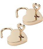 Lot De 2 Cadenas Dorés Avec Clés - Cadeau Romantique Saint-Valentin, Mariage, Anniversaire - 10