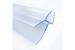 KOSTIZ Shower Screen Seal Strip for 4-6mm Glass Covers up to 20mm Gap | Shower Door Seal Strip Transparent with Adjustable Length of 90 cm (Straight)