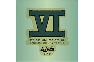La Bella 767-6F Bass VI stal nierdzewna flatwound 026/095