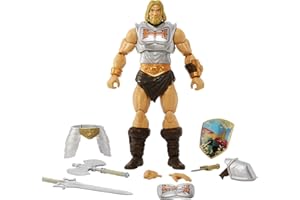 Masters of the Universe Masterverse He-Man w zbroi bojowej Figurka (17,5 cm) + akcesoria, kolekcjonerski prezent MOTU , HDR45