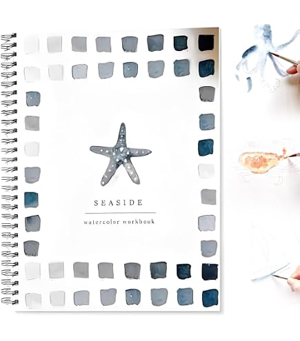 Aquarell-Arbeitsbuch Für Anfänger – 12 Muster, Mit Anleitung, Stressreduzierend, Als Geschenk
