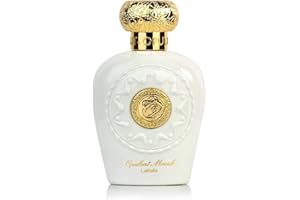 Perfumy Opulent Musk Lattafa Eau de Parfum wysokiej jakości i długo utrzymujące się orientalne nuty arabskie 100 ml białego piżma, szafranu i delikatnych owoców cytrusowych + 1 Bakhoor AL-ZAHRA gratis