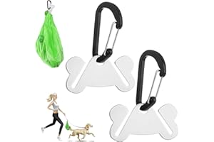 cobee Porte sacs à déchets métalliques, Support mains libres pour sacs de caca de chien Porte sac pour crottes de chien Support de sac poubelle Sac de transport pour crottes de chien(2 pièces, noir)