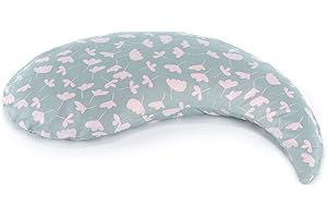 ‎KINDERHAUS BLAUBÄR Set Theraline Stillkissen Yinnie & Windel Kinderhaus Blaubär, Kleines Stillkissen 135 cm x 35 cm, Stillkissen mit Mikroperlen | inkl. Stillkissenbezug, Design:Blüten rosa