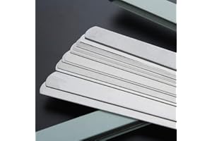 BE-TOOL Jauge d'épaisseur 14 lames en acier inoxydable - Outil de mesure métrique marqué (300 x 14 mm)