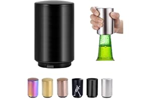 HONGP Push Down Bottle Opener,Magnetic Beer Bottle Opener,Press Down Automatic Bottle Opener,Magnet Beer Cola Soda Crown Cap Top Bottle Opener Tool Kitchen Gadgets Accessories Christmas Gifts for Men