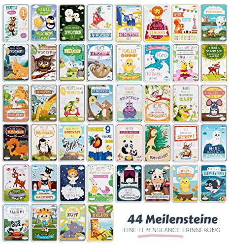 ALTOHERZ Babykarten – 44 wunderbare Meilensteine – Begleiter für das erste Lebensjahr und eine Erinnerung fürs ganze Leben - 5
