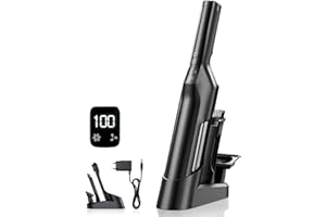 ponoseu Aspiradora de Mano Sin Cable, Aspirador de Mano Potente, Aspirador Coche Mini Portátil, Carga Rápida, para Pelos de Perro, Casa, Coche, Oficina, Hogar