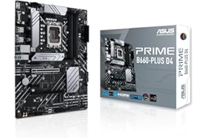 ASUS PRIME B660-PLUS D4 – Carte mère Intel B660 LGA 1700 ATX (8 phases d’alimentation, PCIe 4.0 slots, 3 x M.2 slots, Realtek 2.5Gb Ethernet, USB 3.2 Gen 2x2 Type-C, USB 3.2 Gen 1 Type-C)