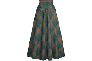 SCARLET DARKNESS Jupe Traditionnelle Victorienne pour Femme, Taille Haute, laçage, Jupe Longue médiévale