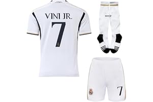BlackAzat 2023/2024 Madrid Heim #7 Vini Jr. Vinicius Football Fußball Kinder Trikot Shorts Socken Set Jugendgrößen