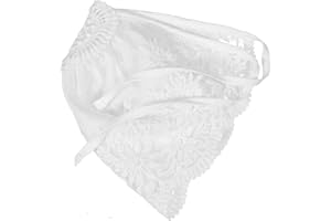 Amosfun Cappello da bambina con pizzo bianco per battesimo e battesimo