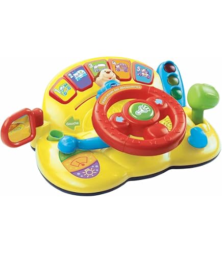 VTech Chant'Toutou Rose – Peluche Interactive, Hochet Musical Lumineux, 3 Mois+, Sangle Lit/poussette
