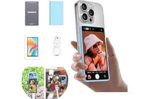 Shimbol CP5 Lite Vlog-Selfie-Monitor-Bildschirm, 5-Zoll-1080P-Rückspiegel der Kamera, 50-m-Reichweite, EIN-klick-Verbindung für iPhone-Selfies, Vlogs (KEIN Touchscreen)