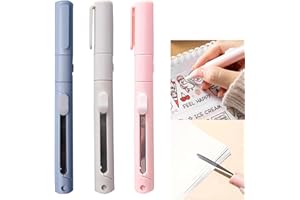 CLDURHGE 3 Pezzi Forbici a Penna Portatili, diamante pittura taglierina penna cera penna pittura diamante tagliacarte tagliacarte pittura diamante accessori penna carte coltello pittura diamante penna