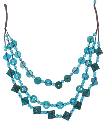 Kimyu Collana Rosario Per Bambine – Ciondolo Croce Di Gesù Con Perline In Legno – Gioiello Religioso 8mm