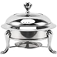 Sorandy Chafing Dish Buffet Set, Round Buffet Warmer, Buffet Servers and Warmers Chaffing Servers with Lid, Stainless Steel, Fuel Heating Portable Catering Server for Wedding, Parties