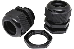‎LUMONIC Lumonic 2 x Cable Gland M40 PG36 IP67 Metric D22-32 mm I Cable Grommet Waterproof in Black I Screw Connections, Hose Guide M40 P