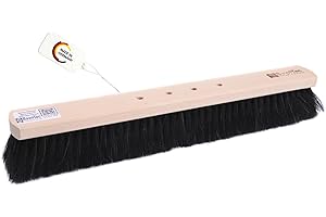 ‎BAWITEC BawiTec Rosshaar-Naturhaar-Besen,4-Loch Wechselsystem,50cm Breit/Lang, sehr weiche Borsten,Rosshaarbesen für empfindliche Oberflächen,Kehrbesen Besen ohne Stiel,4-Loch-System,Beco (50cm)
