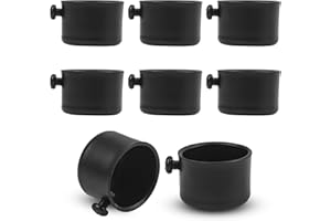 LLHQAMT Gardinenstangenenden, Endstücke für Gardinenstangen sind stark und langlebig, mit Befestigungsschrauben, schwarze Farbe, geeignet für Vorhang-Endstücke für römische Gardinenstangen bis 22 mm