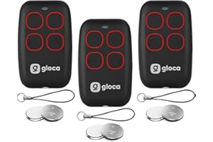 gloca 3x Telecomando Apricancello Easy Garage Auto-Apprendente 4 Canali Frequenza 433.92 Mhz NO ROLLING CODE (no codice variabile)
